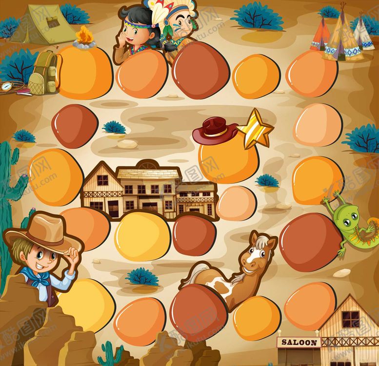 编号：86469510140438329502【酷图网】源文件下载-印第安人游戏