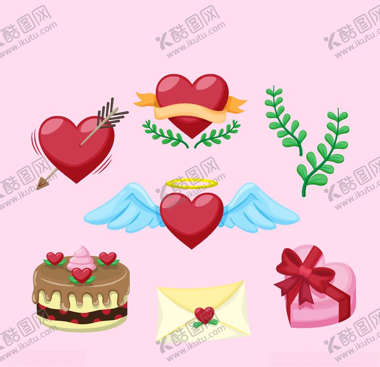 编号：43165105041613022245【酷图网】源文件下载-浪漫情人节元素