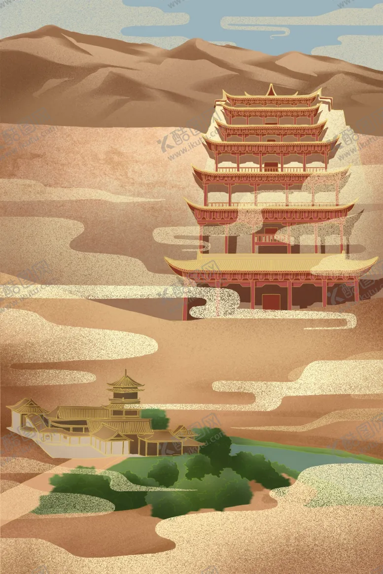 编号：23794801202057399753【酷图网】源文件下载-沙漠海报