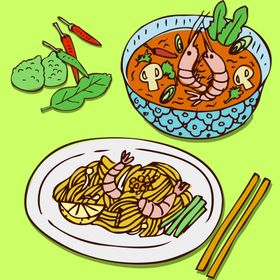 手绘美食