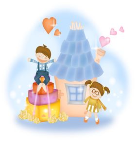 卡通背景幼儿绘画幼儿作业儿童作业绘画