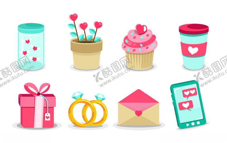 编号：96989610112000474187【酷图网】源文件下载-浪漫情人节元素