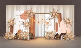 梦幻粉色系婚礼装饰场景