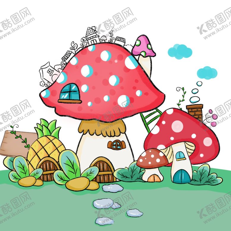 编号：25782312010031435430【酷图网】源文件下载-童话蘑菇屋