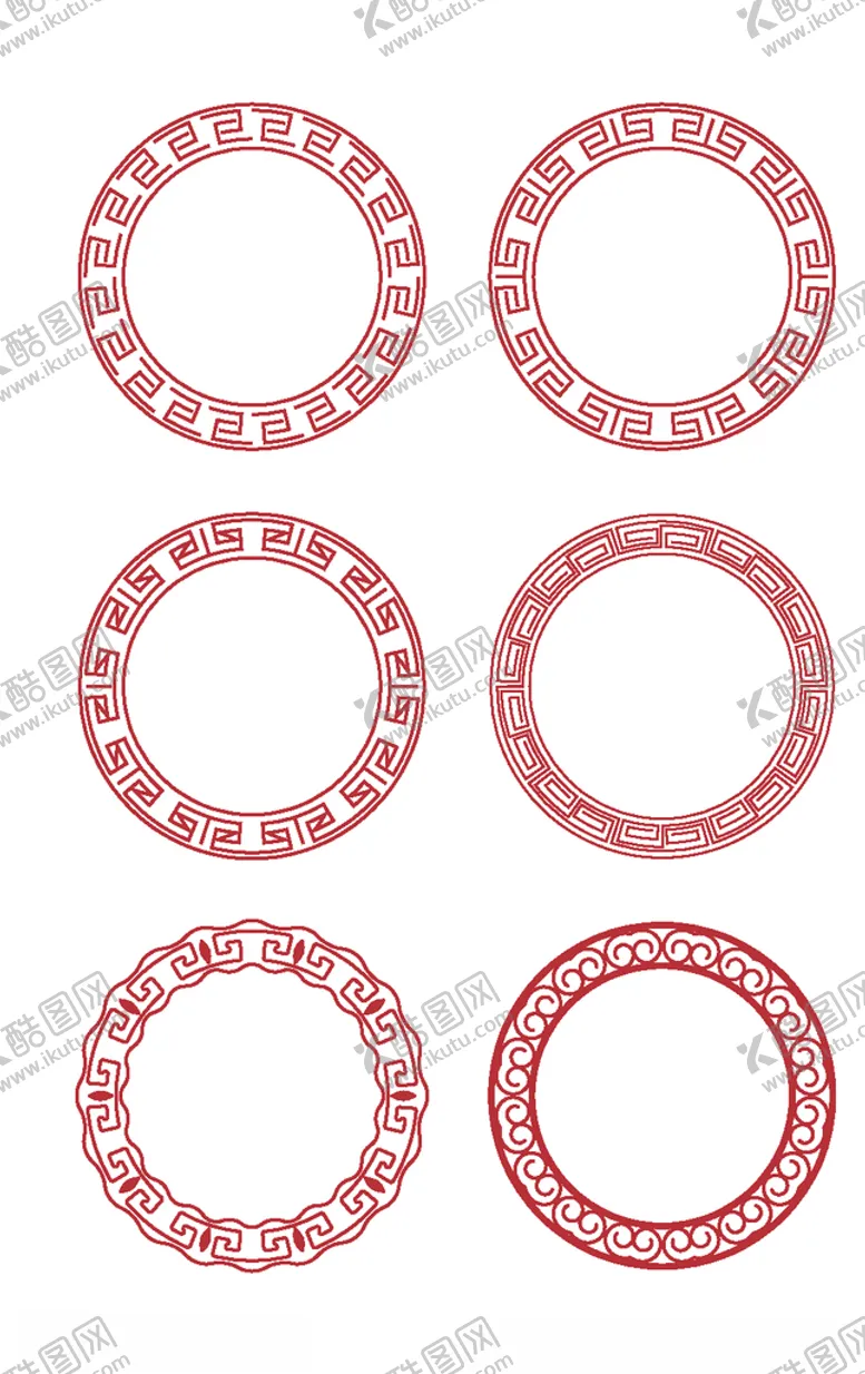 编号：42423805011420031204【酷图网】源文件下载-中国风圆形花纹