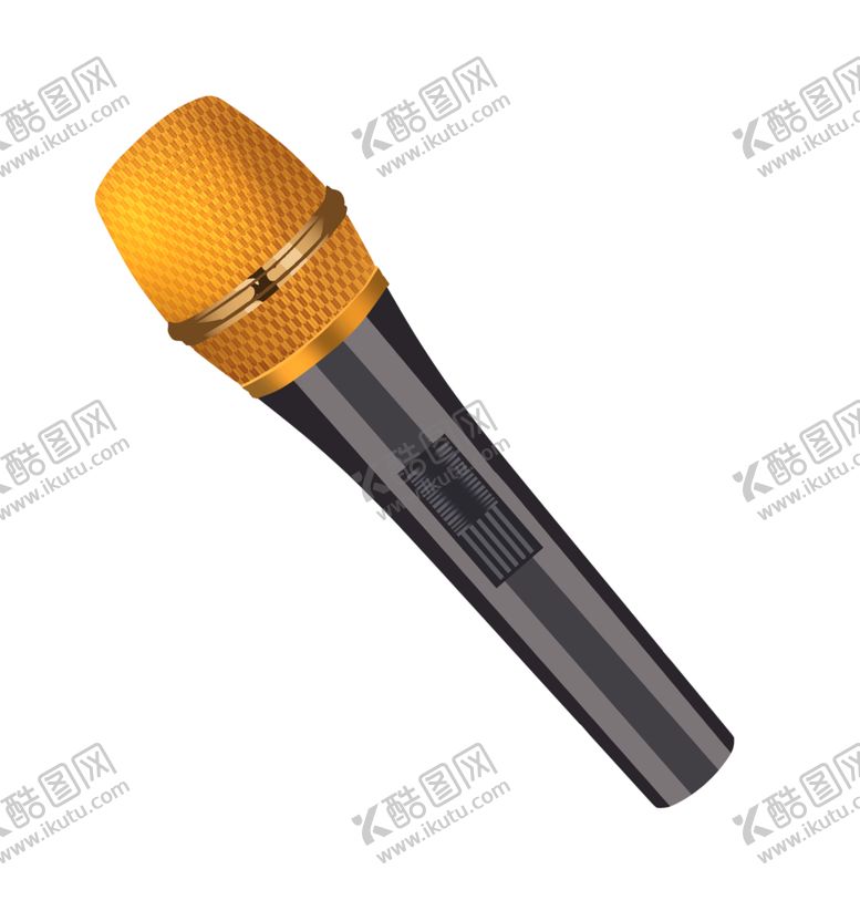 编号：68291910010541042035【酷图网】源文件下载-麦克风金话筒唱歌卡通png素材