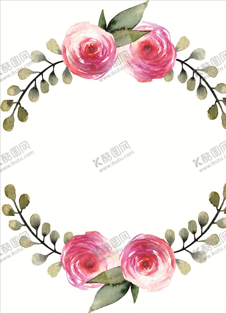 编号：37116507052045221911【酷图网】源文件下载-水彩绘玫瑰花