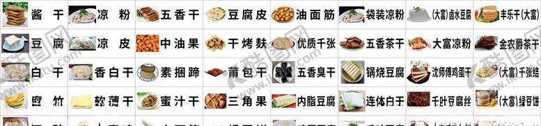 编号：23233510281220288171【酷图网】源文件下载-豆制品品名