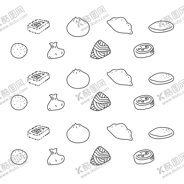 编号：84271609302102435421【酷图网】源文件下载-食物线描