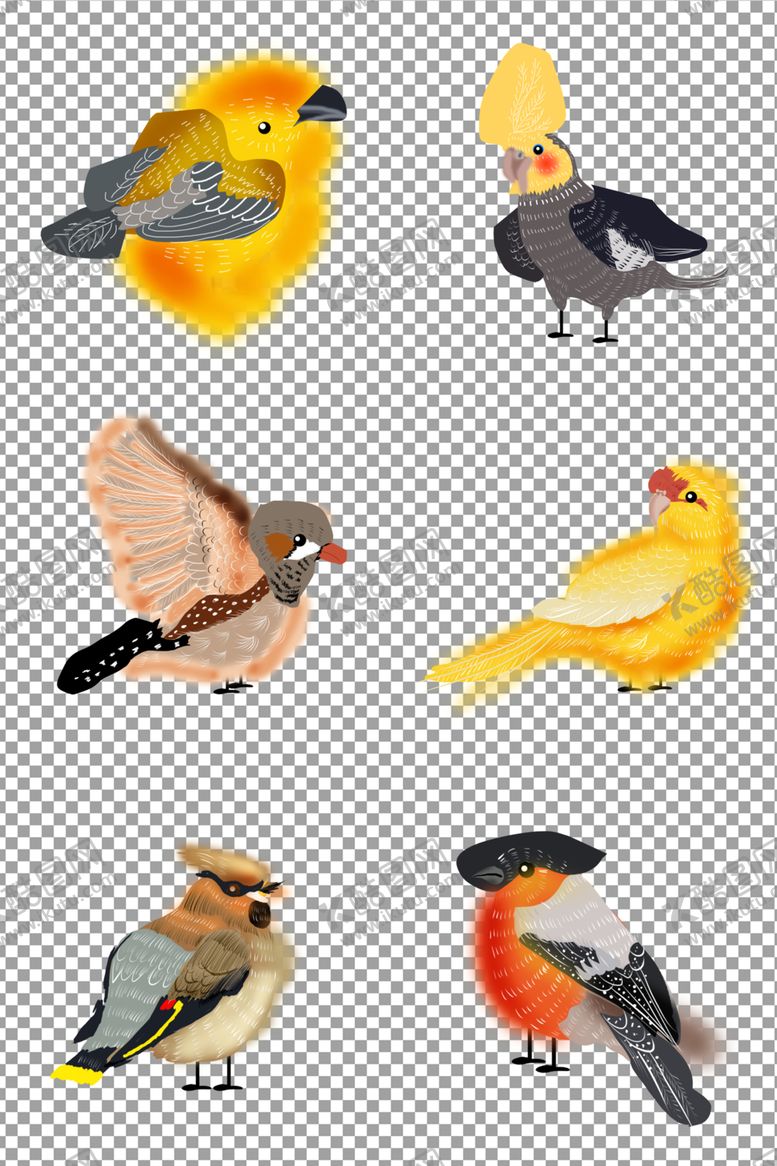 编号：21328609171150059967【酷图网】源文件下载-卡通鸟儿