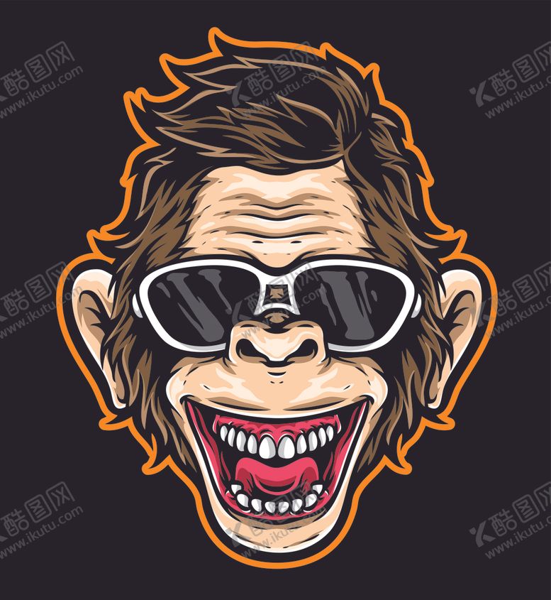 编号：99393509142024018205【酷图网】源文件下载-猴子创意头像