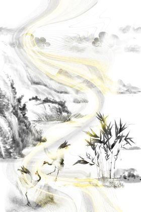 水墨壁画