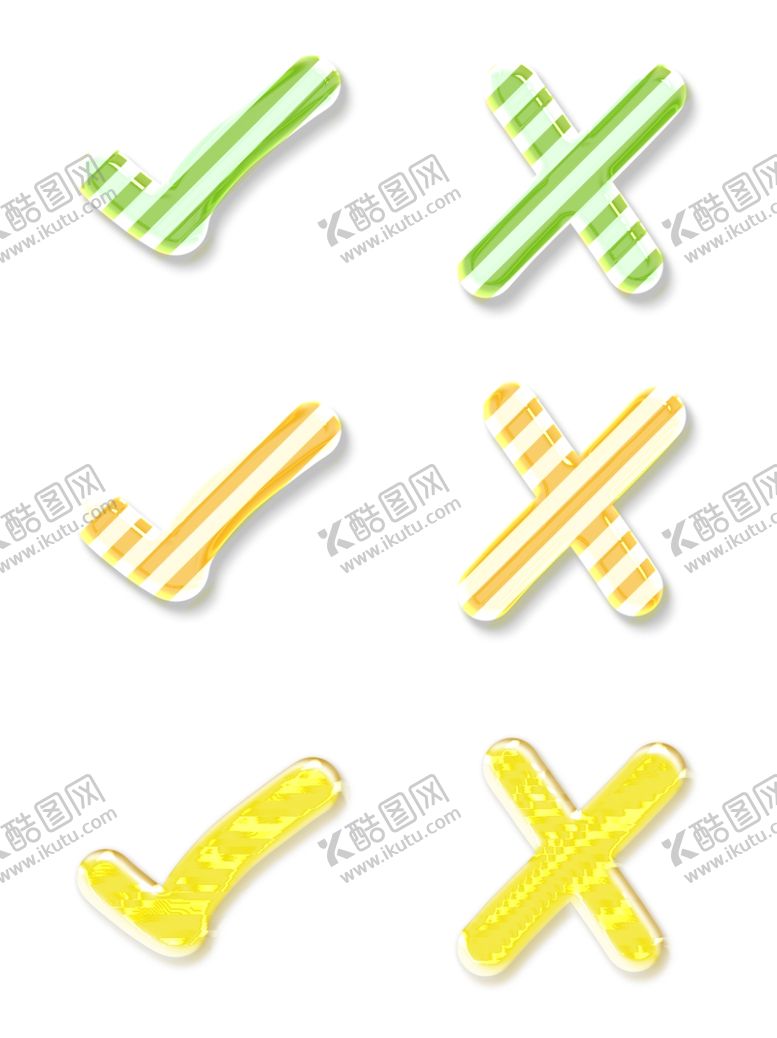 编号：24815009161044299742【酷图网】源文件下载-对勾叉叉创意简约判断题糖果元素