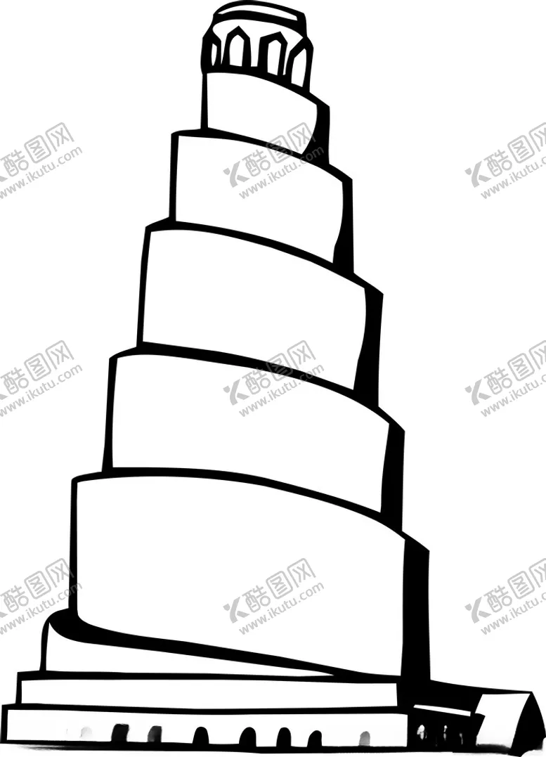 编号：82703102240742107825【酷图网】源文件下载-手绘黑白建筑