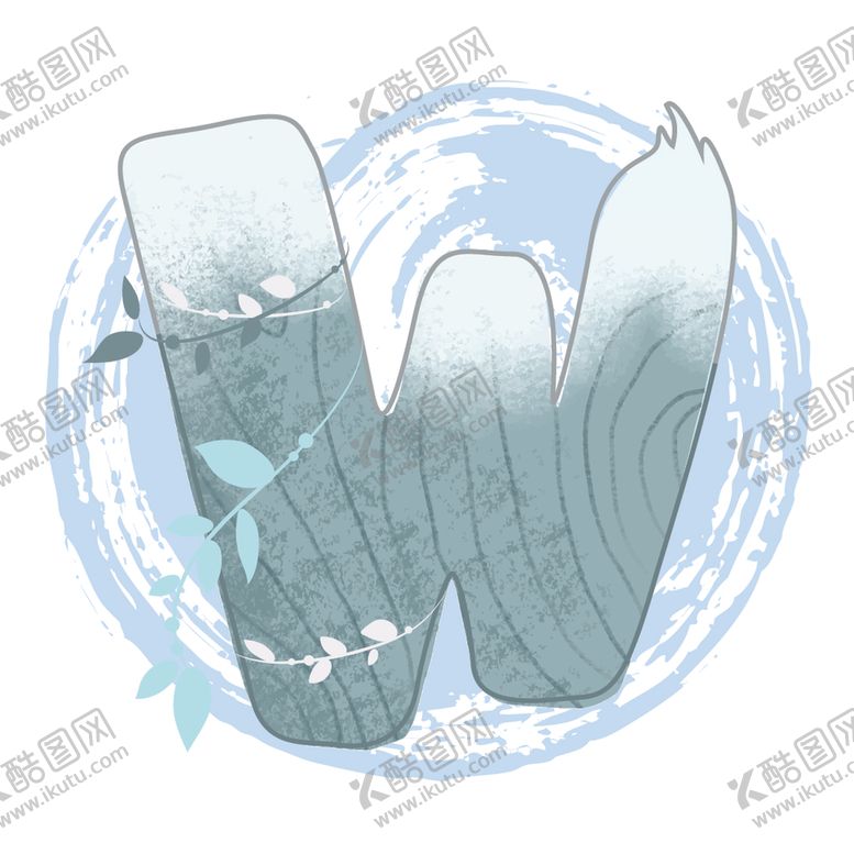 编号：49393112210112449298【酷图网】源文件下载-手绘字母W字体