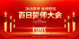 百日誓师红色励志背景