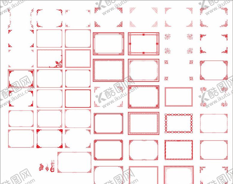 编号：25189107121813023094【酷图网】源文件下载-边框花边矢量图