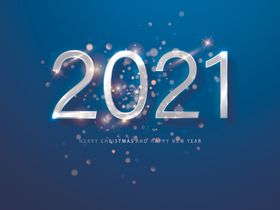 2021新年展板背景贺卡牛壁纸牛气冲天