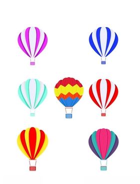 卡通热气球