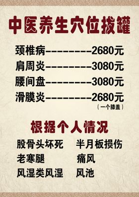 编号：18746209260522147910【酷图网】源文件下载-中医养生价目表