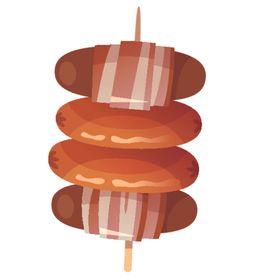 韩国美食插画图案