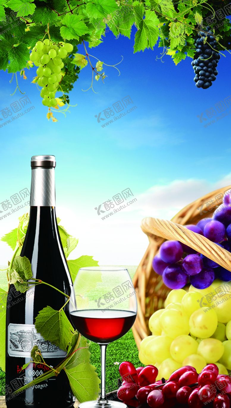 编号：76167607040319378364【酷图网】源文件下载-红酒水果