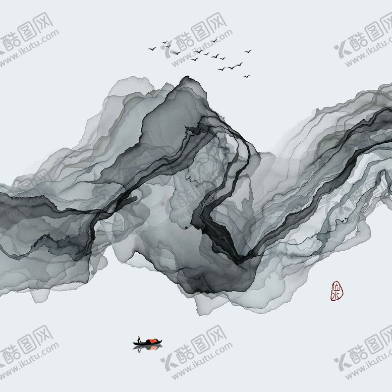 编号：30261509200746104137【酷图网】源文件下载-山水抽象