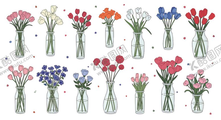 编号：33617611241622198227【酷图网】源文件下载-花束插画