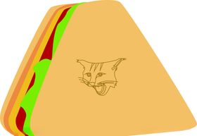 漫画矢量图三明治