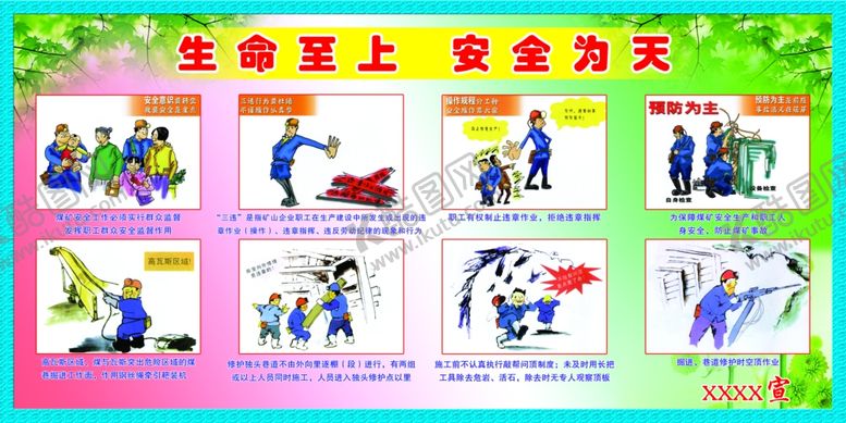编号：99604201301347134641【酷图网】源文件下载-煤矿安全展板
