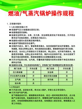 编号：58103409232212500983【酷图网】源文件下载-燃油气蒸汽锅炉操作规程