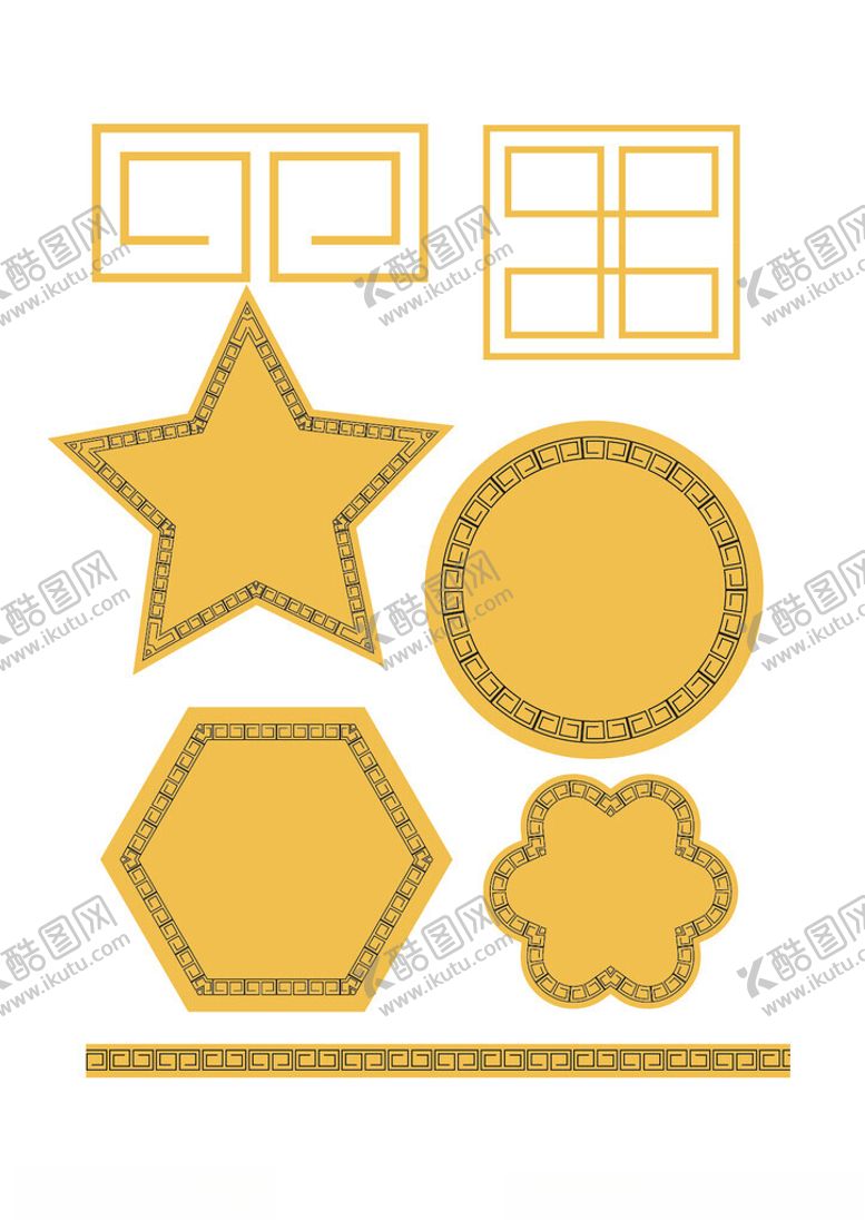 编号：67172502272248138861【酷图网】源文件下载-传统花纹边框回形纹