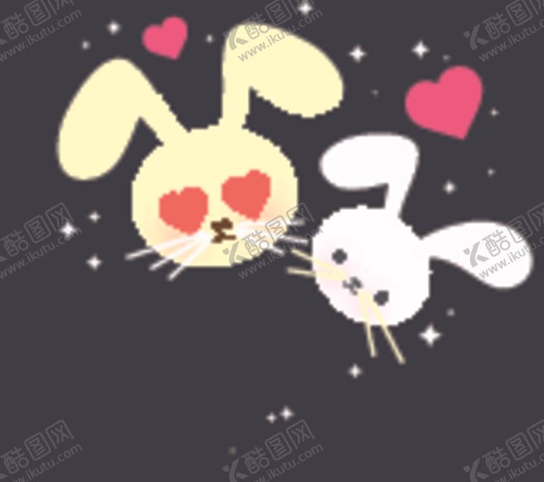 编号：59848609251245397986【酷图网】源文件下载-情侣兔子
