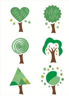 植物树矢量图