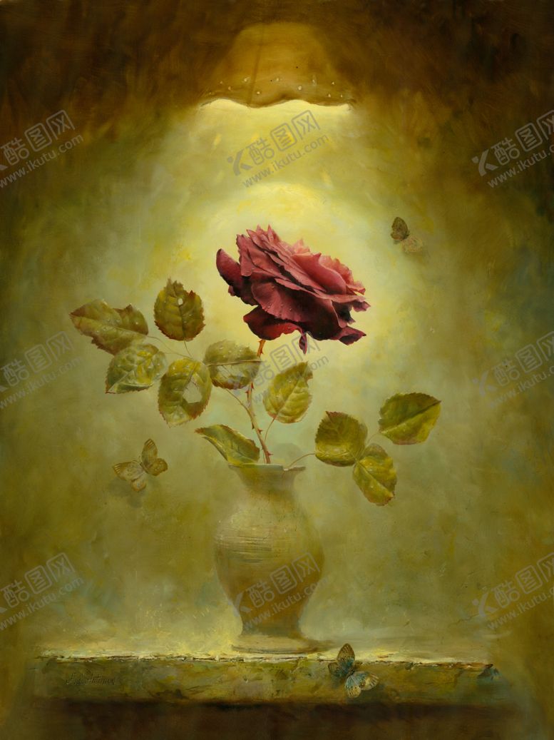 编号：14085601202100395393【酷图网】源文件下载-花卉静物油画