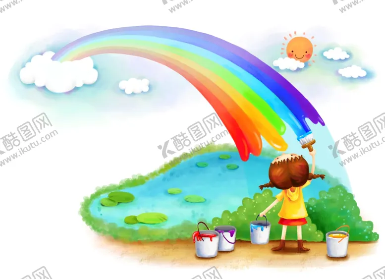 编号：92262702050656558782【酷图网】源文件下载-卡通画彩虹