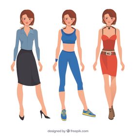 搭配不同衣服
