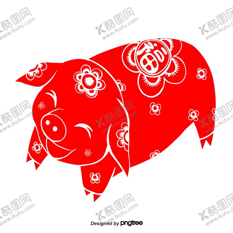 编号：42755507091404579715【酷图网】源文件下载-剪纸猪背景