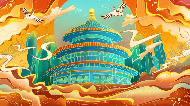 编号：28494411260349174470【酷图网】源文件下载-国潮古建筑