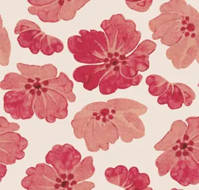 手绘花数码印线条朵