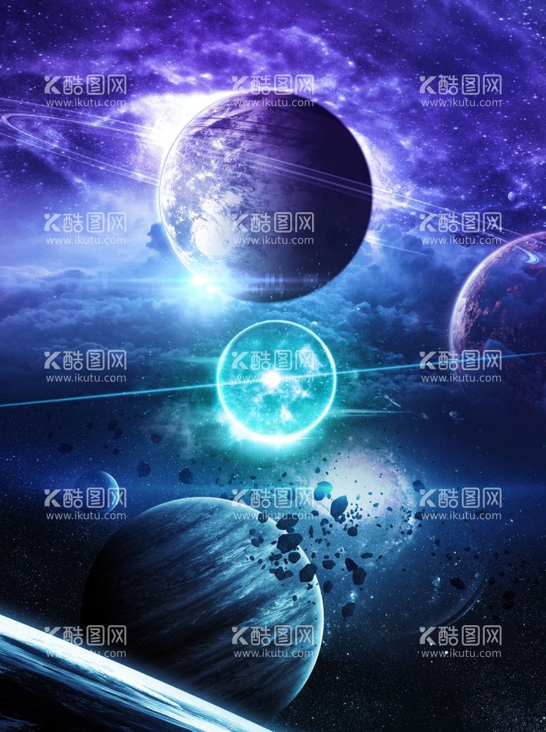 编号：23947603111721349319【酷图网】源文件下载-科技感星球宇宙背景素材