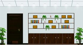 书架平面图荣誉展示架平面图