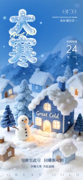 大寒节气海报