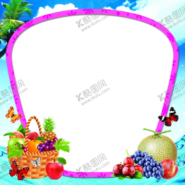 编号：56776810091800176391【酷图网】源文件下载-卡通水果相框