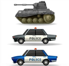 卡通警车