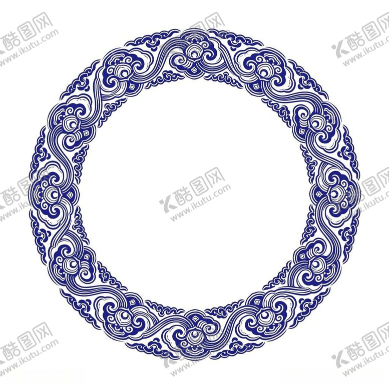 编号：64801606081054164546【酷图网】源文件下载-中式祥云纹样无缝边框纹样