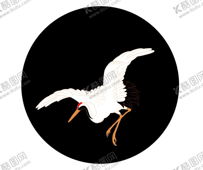 编号：46102210151315546346【酷图网】源文件下载-鹤插画