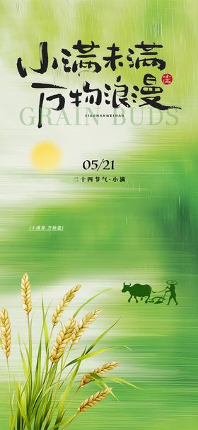 小满未满漂浮岛创意海报
