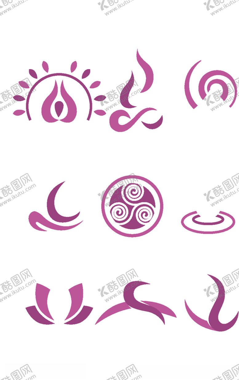 编号：90937909250112155213【酷图网】源文件下载-紫色花纹图案