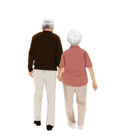 插图关怀空巢老人